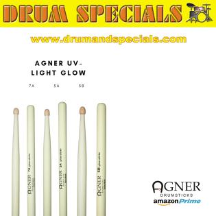 Agner Drumsticks UV Glow 7A 5A 5B Selbstleuchtend