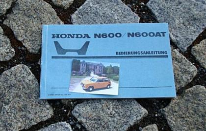 Betriebsanleitung Honda N 600 Kleinwagen 1970