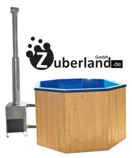 Badezuber, Zuber, Pool, Whirlpool GFK 2, 4x1, 8m mit Thermoholzumrandung