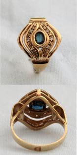 Wunderschöner Ring mit Saphir Und Diamanten - Unikat