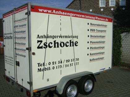 Anhaenger Mieten zum Wochenende Tarif Fr 15 Uhr bis Mo 9 Uhr Anaengervermietung 
