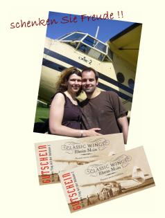 NOSTALGIE RUNDFLUG ÜBER FRANKFURT     GESCHENKGUTSCHEIN     im größten Doppeldec