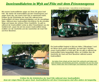 Wyk auf der Insel Föhr - Inselrundfahrten