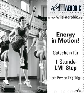 Kostenlose LMI Step Stunde im Fitnessstudio Wild AEROBIC in Bayreuth 
