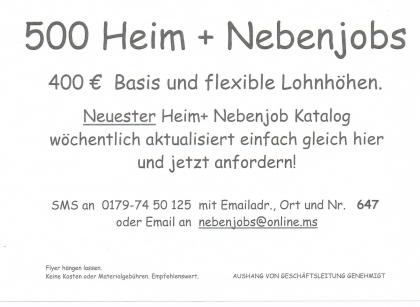 500 Heim   Nebenjobs