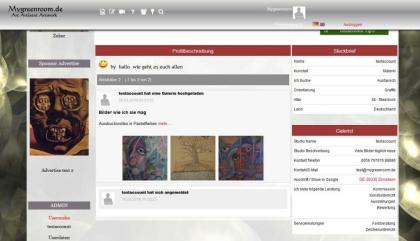 NEU Mygreenroom.de Community für Künstler und Kunst Interessierte