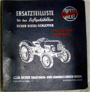 Ersatzteillisten und Reparaturanleitungen Eicher,Holder, Fiat, STEYR PUCH, WOTAN