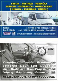 Bus Reisen Nikolic D Österreich Tschechien Slowakei Ungarn Serbien Taxi Hannover