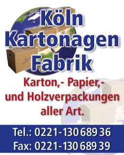 Köln Bücherkartons, Verpackungsmaterial