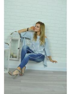 Bluse Damenbluse Damentop Blouse Damenhemnd Top 3/ 4 Ärmel Tunika