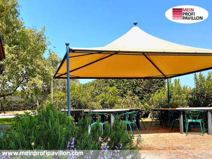 Pavillon 5x5 Überdachung Pagodenzelt Festzelt Pvc Terrassendach Pergola Terrasse