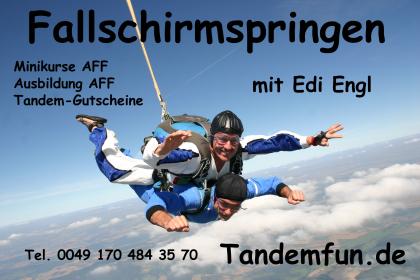 Tandem Fallschirmspringen Zell am See-Kaprun in Österreich nähe Salzburg