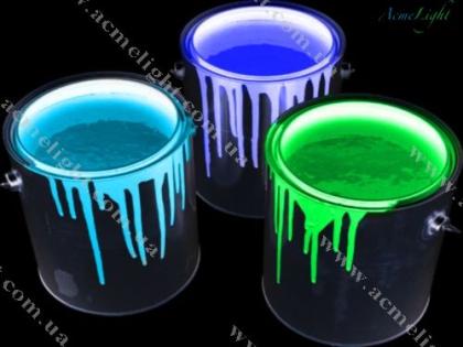 Distributors of Glow in the dark, invisible UV paints, photo luminescent marking