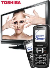 Handy Bundle Toshiba 32 Zoll LCD-Fernseher  2xSamsung SGHB130 gratis Handy