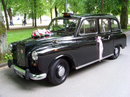 Original London-Taxi für Hochzeitsfotos, Werbung, Promotion
