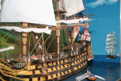 Segelschiff aus Holz VICTORY Diarama
