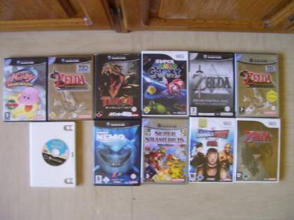 3 wii spiele und 8 game cube spiele