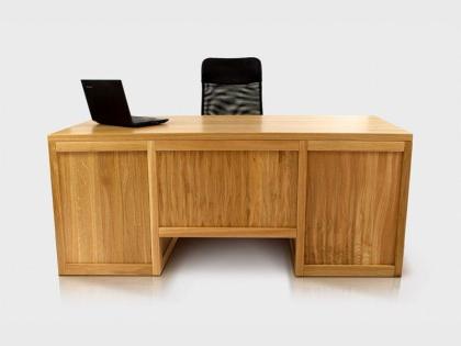 WALTER SCHREIBTISCH EICHENHOLZ HOLZ TRANSPARENT LACK MASSIVHOLZ