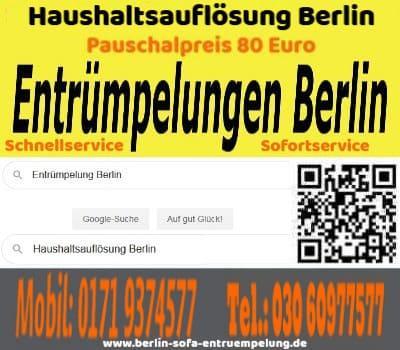 Entrümpelung Berlin Pauschalpreis 80 Euro