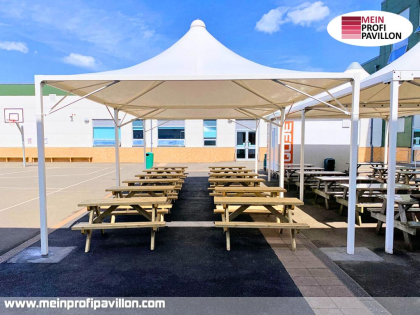 Pavillon 6x6 Überdachung Pagodenzelt Pvc Terrassendach Pergola Terrasse Restaura