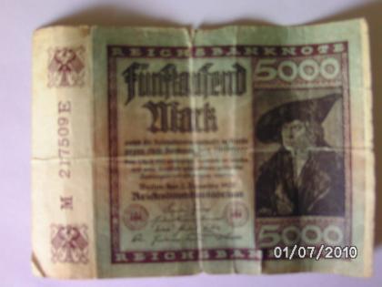 5000 Mark Reichsbanknote