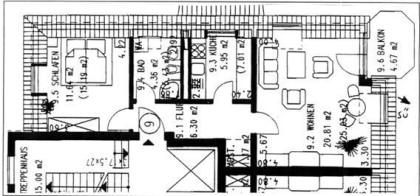 2 Raumwohnung in Velten mit Balkon, 53 qm, 430 € warm, provisionsfrei!!, ab 01.0