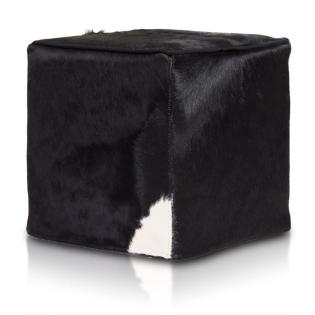 Hocker Sitzhocker Würfel Cube Premium Echterfell Leder