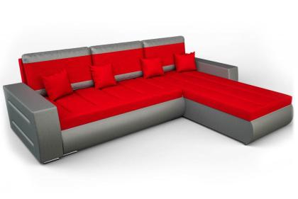 Sofa Couch Ecksofa Eckcouch Schlaffunktion Bettkasten - LAMBRO