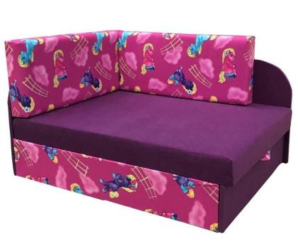 Ecksofa Kindersofa Schlaffunktion Kissen links/ rechts Klappsofa Pony bis 163cm 