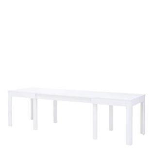 Ausziehtisch 140-260x80x76cm Esstsisch Wohnzimmertisch Küchentisch Weiß Hochglan