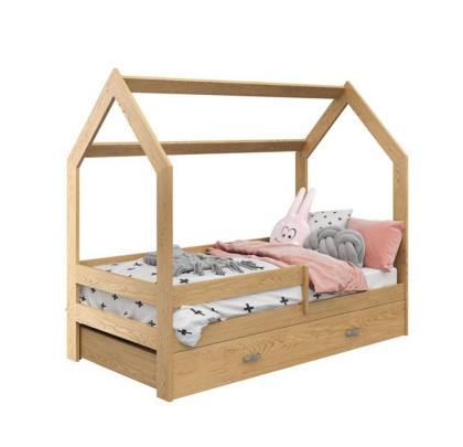 Bett mit Schublade Babybett Kinderbett Hausbett Kiefernholz D3