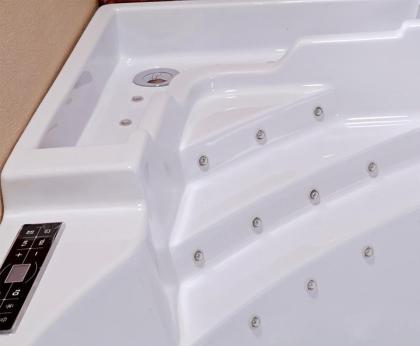 Badewanne Wanne Whirlpool Jacuzzi Eckwanne LED Acryl Lichttherapie 140x140x62 Ba