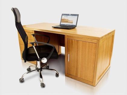 WALTER SCHREIBTISCH EICHENHOLZ HOLZ TRANSPARENT LACK MASSIVHOLZ