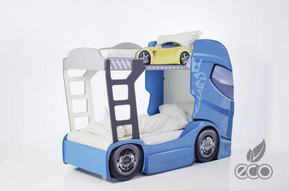 Babybett Kinderbett Jugendbett Autobett Holz Bett 3 FARBEN Truck+2 245/ 93 cm