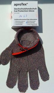 Kettenhandschuh, Stechhandschuh Gr. M links