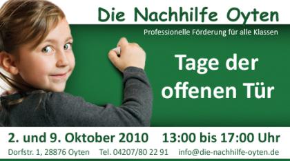 Tage der offenen Tür - Die Nachhilfe Oyten - Oktober2021