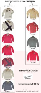 La Martina, Ed Hardy, Paul Shark, Ralph Lauren, Fred Perry, Tomy Hilfiger und Mo