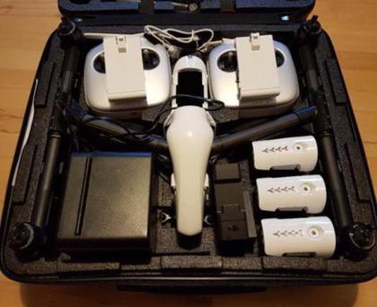 DJI Inspire 1 RAW, 2 Fernbedienungen, 3 Akkus, 2 SSD Karten