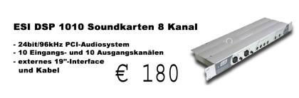 Soundkarte 8 Kanal,  ESI DSP 1010 