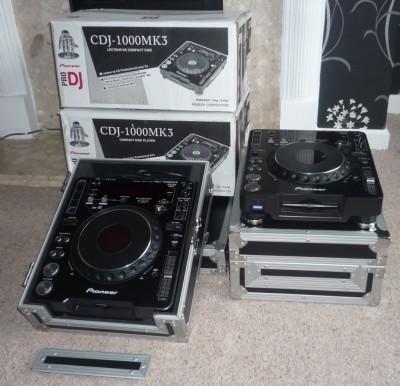 2 x PIONEER CDJ MK3 1000 und DJM 800   CDJ-Paket   Flight Case