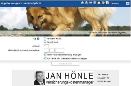 Billige Hundehaftpflichtversicherung - hier ab 39,- Jahresbeitrag