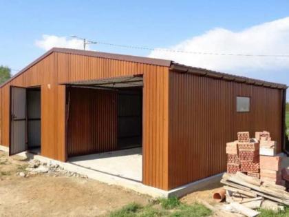 Blechgarage Fertiggarage Garage Stahlhalle Halle 8m x 6m KOSTENLOSER VERSAND UND