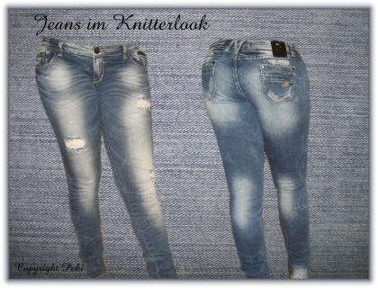 Total coole Stretch-Jeans im Knitterlook.