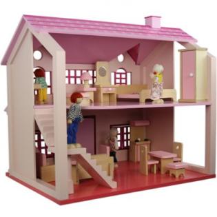 Puppenhaus Melina mit 20tlg Zubehör-Mein Haus-Mein Kind-Jetzt glücklich-
