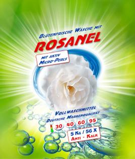 ROSANEL Universal Vollwaschmittel mit Aktiv-Micro-Perls.