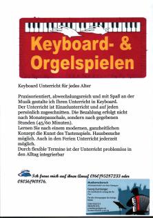 Keyboard und Akkordeon Unterricht