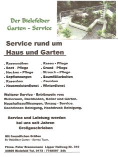 DER BIELEFELDER GARTEN SERVICE / PETER BRENNEMANN