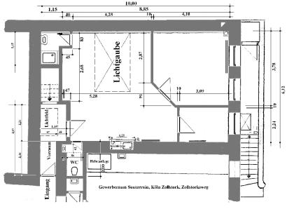 Büro 60 m  / Gewerberäume, kölner Süden, Parklage. 