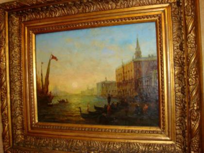 Ölgemälde Venezia in der Morgensonne sign. A.Rosier