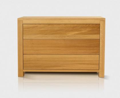 VERA KOMMODE EICHENHOLZ TRANSPARENT LACK MASSIVHOLZ BLUM-BESCHLÄGEN 110x78x40cm